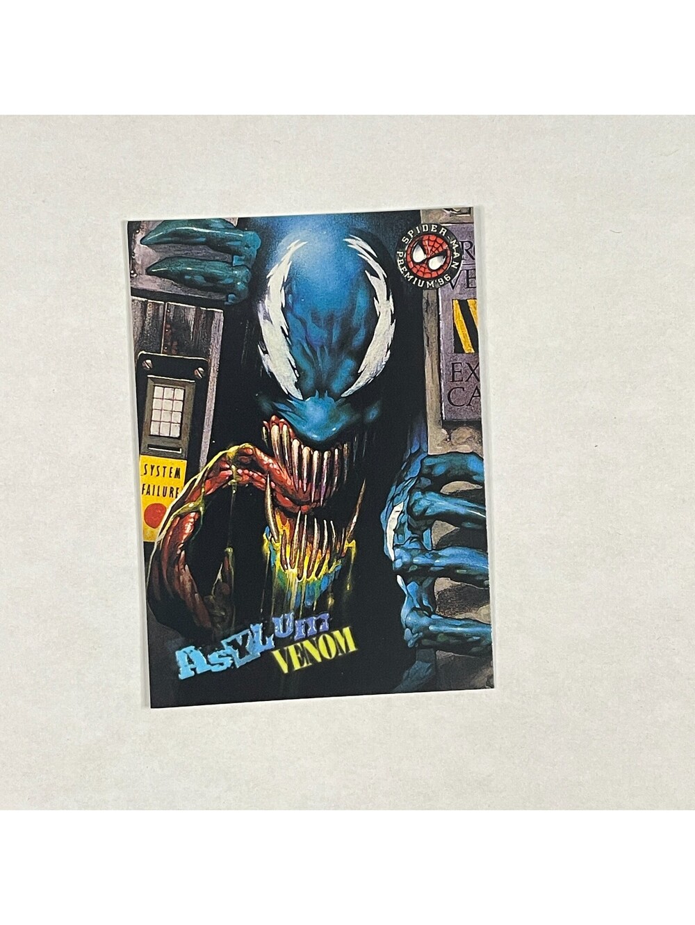 1996 Marvel Spider-Man Premium 80 Venom Asylum Card